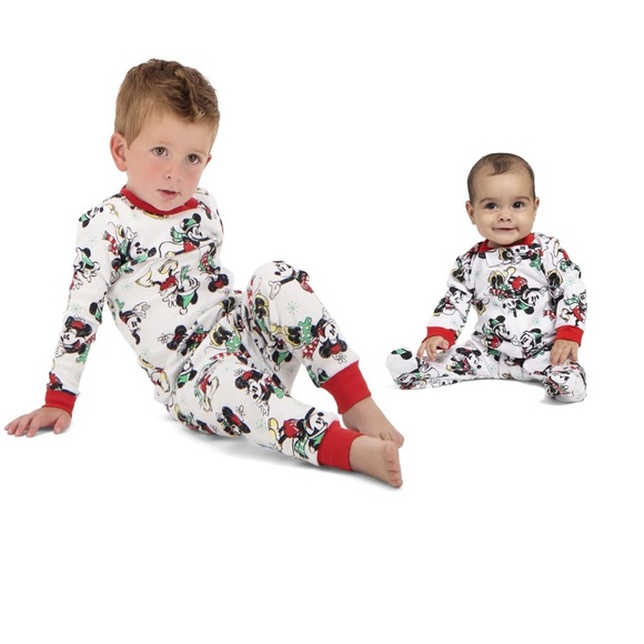 Infant Mickey and Minnie Mouse Cotton Pajama Onesie - Picture 2 of 3